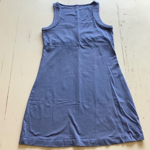 Vintage TITLE NINE Blue Sweetheart Neck Tank DRESS Small - Picture 1 of 8